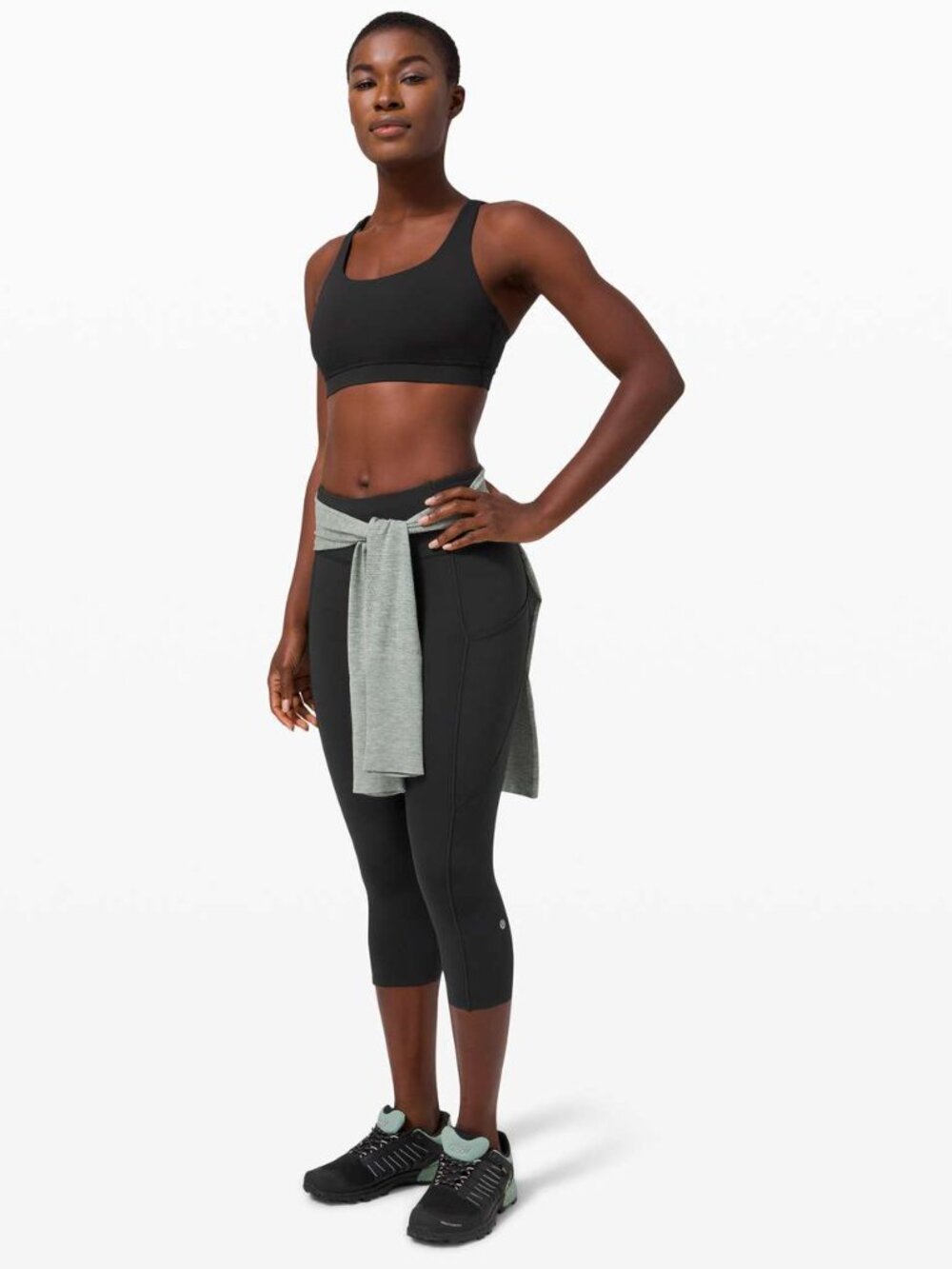 Lululemon Fast and Free Crop II 19" *Non-Reflective Black Size 8